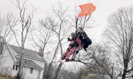 Eleanor Cunningham makes a safe landing with Dean McDonald