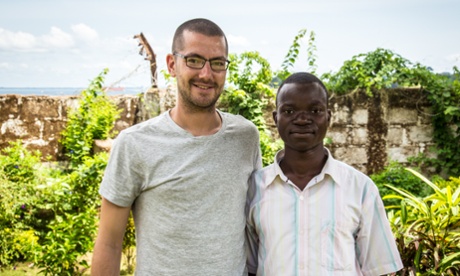 Will Pooley and Douda Fullah are reunited in seen in Freetown.