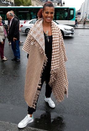 Neneh Cherry attends the Stella McCartney show during Paris fashion week womenswear S/S 2015