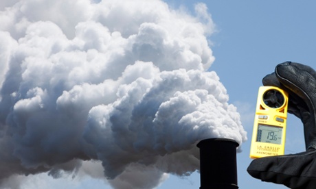 Emissions from the Bluescope steel works at Port Kembla, Australia.