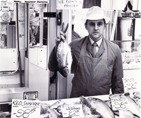 A fishmonger in Sheffield's Castle Market