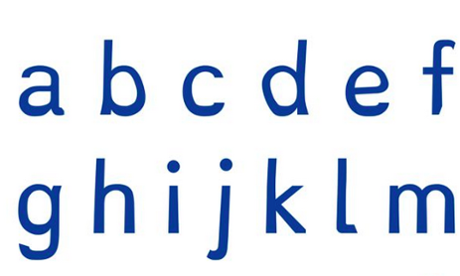 Dyslexie font … the letters are chamfered and distorted to make reading easier with dyslexia.