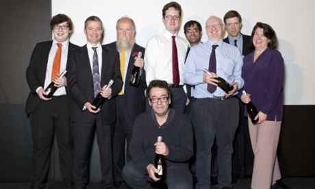 Quiz champions: the Telegraph's team of brainboxes (without their trophy).