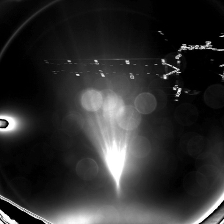 Rosetta, as seen by the Philae lander shortly after separation