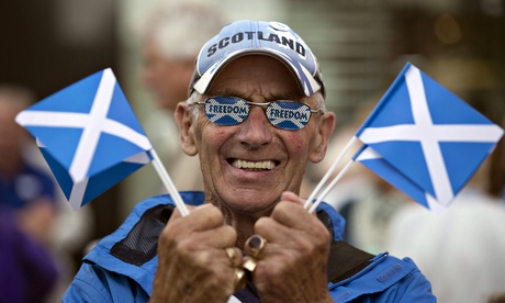 Former Black Watch soldier at yes campaign rally