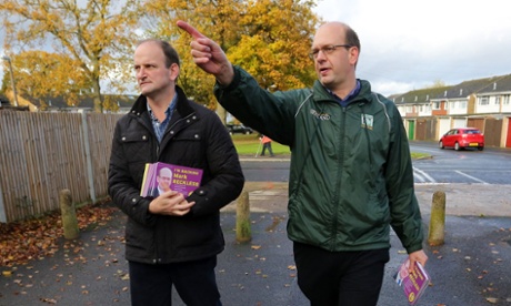 Mark Reckless (right), Ukip candidate for Rochester and Strood is joined by Ukip MP Douglas Carswell (left). 