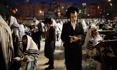 Worshippers pray at the Western Wall, Judaism’s holiest prayer site, ahead of Rosh Hashanah, the Jewish New Year.