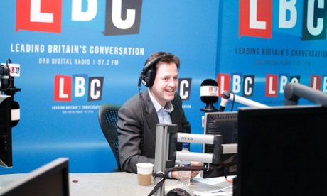 Nick Clegg hosting his LBC phone-in
