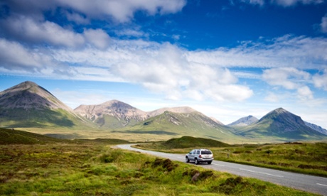 Driving in the Scottish Highlands