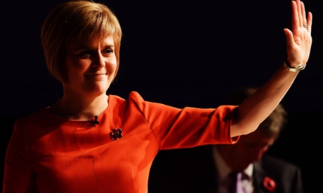 Nicola Sturgeon, Scotland's incoming first minister, delivers a keynote speech in Edinburgh at the first in a series of six events across the country to meet new SNP members