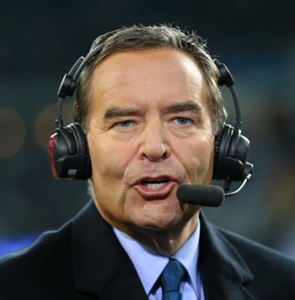 Jeff Stelling in action for Sky Sports in Madrid, 2013.