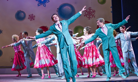Tom Chambers (l) and Aled Jones (r) in one of the many dance numbers in White Christmas by Irving Be