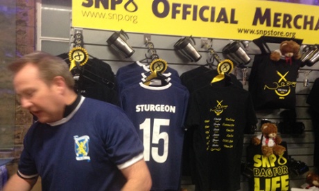 SNP merchandise stall