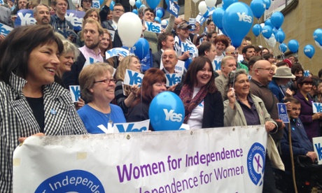 Women for Independence campaigners in Glasgow