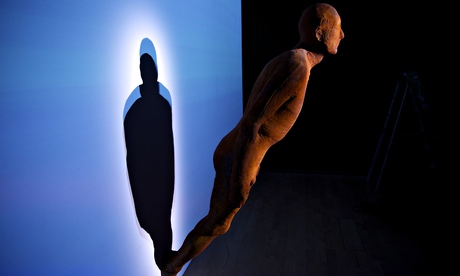 A Sir Antony Gormley figure at the Lowry arts centre in Salford, part of dancer Akram Khan's perform
