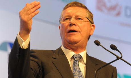 Denis Napthine addresses the Australia-Israel Chamber of Commerce in Melbourne on Thursday.