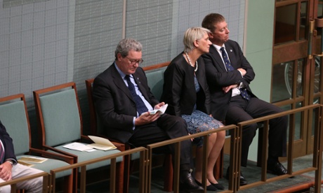 Australian High Commissioner to the UK and former (Liberal) foreign minister Alexander Downer in the chamber.