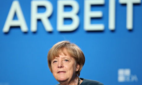 German chancellor Angela Merkel speaks at the German Federation of Employers (BDA) 