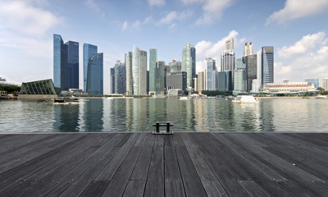 Singapore: Singapore skyline from the river