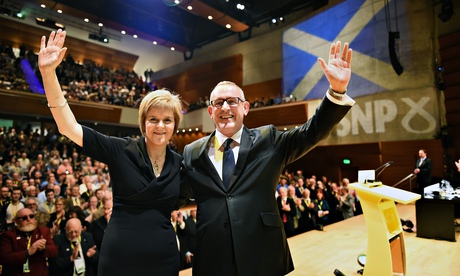 SNP leader Nicola Sturgeon and deputy leader Stewart Hosie at the annual conference