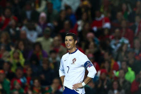 No goals yet for Cristiano in the Algarve stadium.