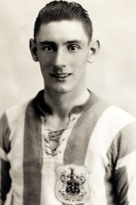 Alex Jackson, Huddersfield's star outside right, in 1927.