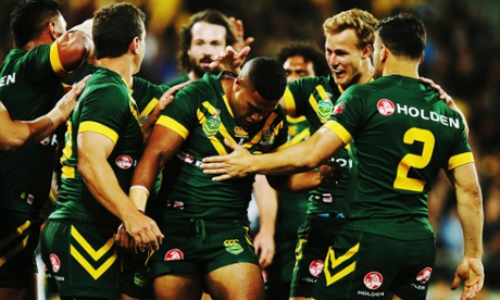 Michael Jennings get his dues after scoring. Photo by Hannah Peters/Getty Images.