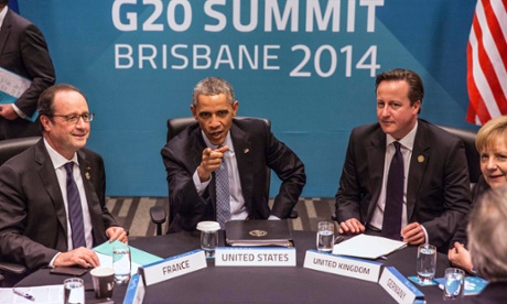 David Cameron, Francois Hollande, Barack Obama and Angela Merkel.