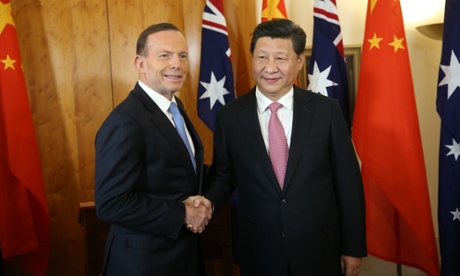 The President of the Peoples Republic of China Mr Xi Jinping arrives at a bi-lateral meeting with Prime Minister Tony Abbott in Parliament House Canberra this morning, Monday 17th November 2014.