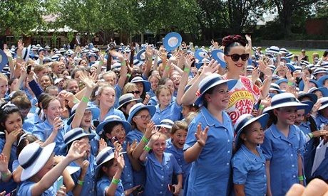 Katy Perry at Loreto Mandeville Hall college.