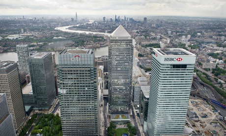 View of Docklands and Canary Warf