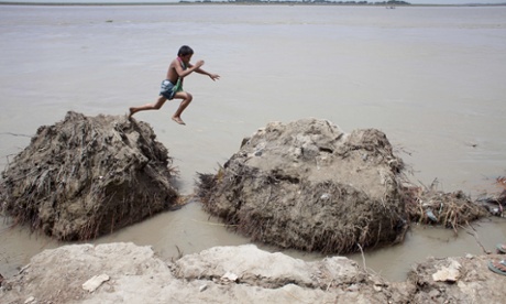 A child plays on Padma river in Bangladesh, where drowning accounts for 43% of deaths among those aged between one and four years old.