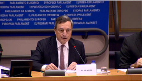 Mario Draghi at the European Parliament, November 2014