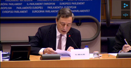 Mario Draghi at the European Parliament, November 17 2014