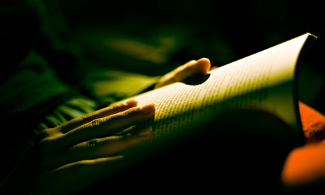 A person reading a book