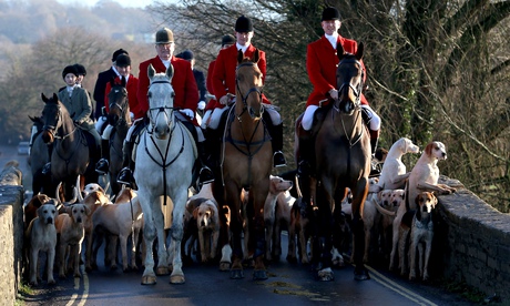 Avon Vale Hunt riders and hounds on their traditional Boxing Day hunt