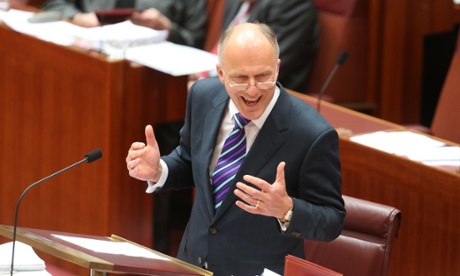 Leader in the senate Eric Abetz during question time in the senate this afternoon, Tuesday 18th November 2014.