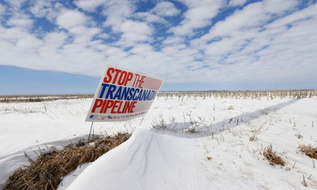 An anti-pipeline sign near Bradshaw, Nebraska, along the Keystone XL route.