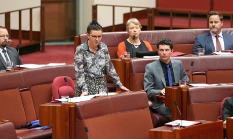 Senator Jacqui Lambie in the senate this afternoon, Tuesday 18th October 2014.