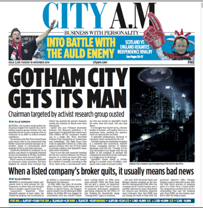City AM on Quindell