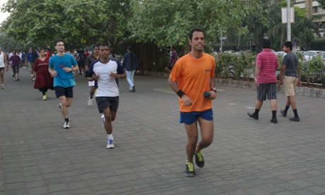 Mumbai runners out on an early Sunday morning jog