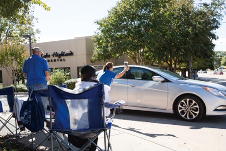 Protesters outside the Boyds' clinic