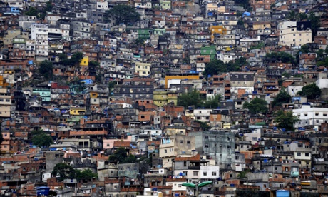 A slum in Rio de Janeiro.
