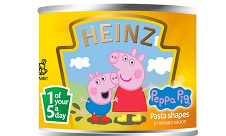 Peppa Pig pasta shapes.