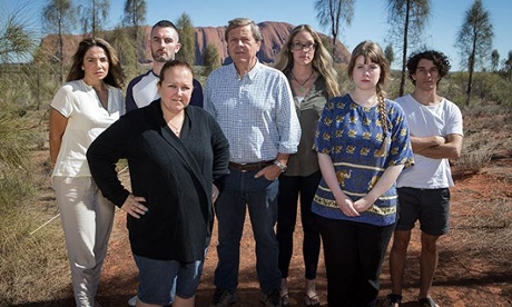 The cast of First Contact with host Ray Martin in the centre.