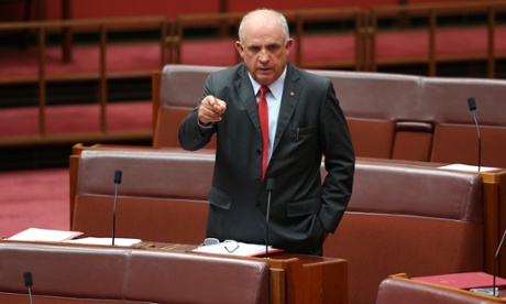 Nationals senator John Williams in the senate chamber this afternoon in Parliament House, Canberra, Wednesday 19th November 2014