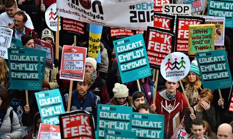 A student protest in 2012