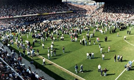 The Hillsborough football ground on 15 April 1989.