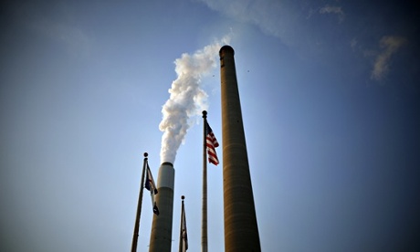 Global warming and greenhouse gas and carbon CO2 emissions : coal power plant