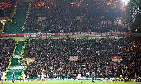 England fans in Celtic Park